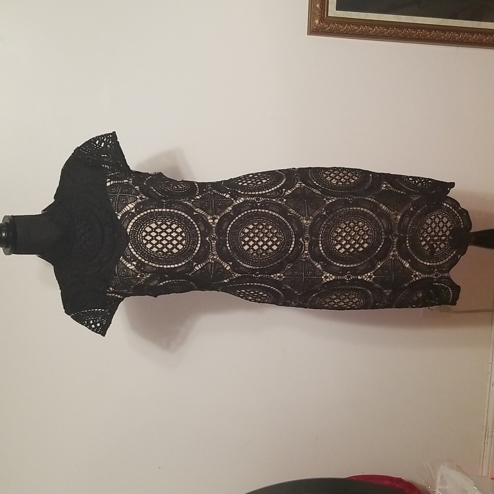 Bisou Bisou Black Lace Dress